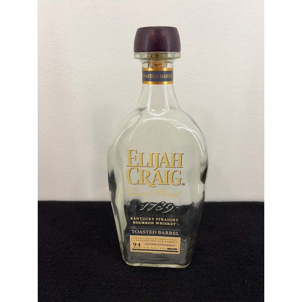 Elijah Craig Toasted Barrel Kentucky Straight Bourbon Whiskey Empty Bottle 750ml